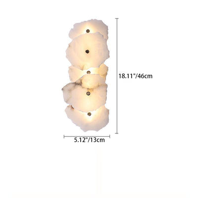 Zeitgenössische kreative unregelmäßige Kreis Eisen Kupfer Marmor LED Wandleuchte Lampe für Schlafzimmer 