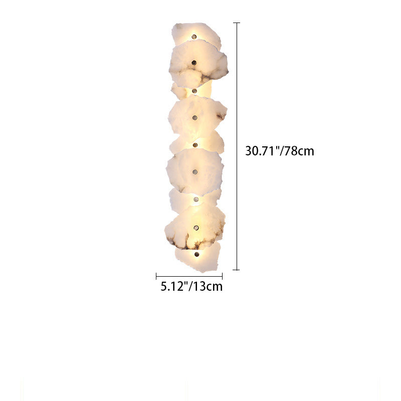 Zeitgenössische kreative unregelmäßige Kreis Eisen Kupfer Marmor LED Wandleuchte Lampe für Schlafzimmer 