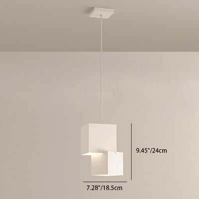 Modern Minimalist Square Box Iron LED Pendant Light For Living Room