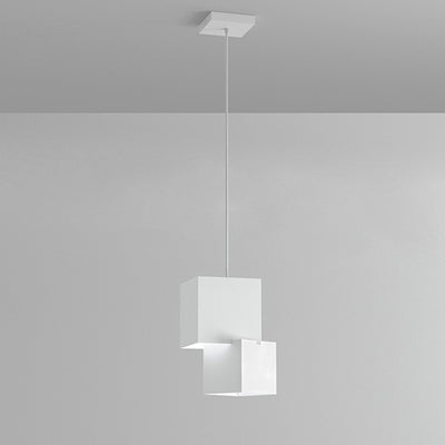 Modern Minimalist Square Box Iron LED Pendant Light For Living Room