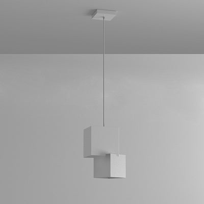 Modern Minimalist Square Box Iron LED Pendant Light For Living Room