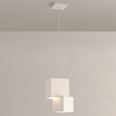 Modern Minimalist Square Box Iron LED Pendant Light For Living Room