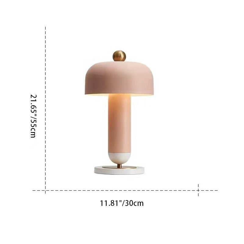 Modern Minimalist Round Cylinder Iron 1-Light Table Lamp For Bedroom