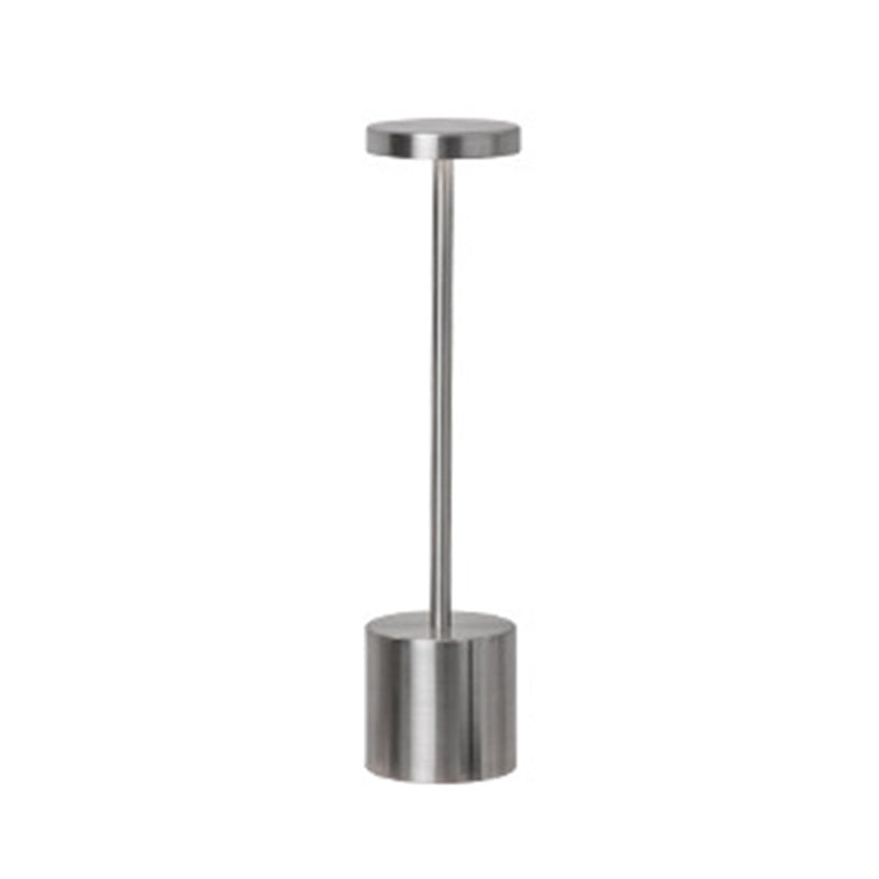 Modern Minimalist Round Cylinder Metal LED Table Lamp For Living Room