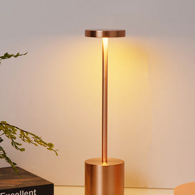 Modern Minimalist Round Cylinder Metal LED Table Lamp For Living Room