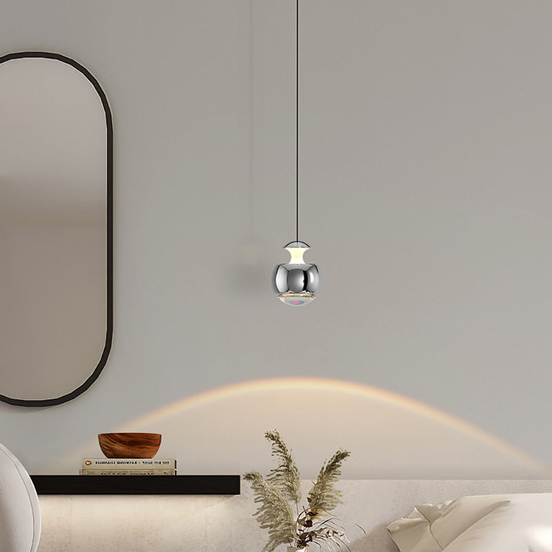 Moderne minimalistische hebbare Kugel Acryl Eisen LED Pendelleuchte für Wohnzimmer 