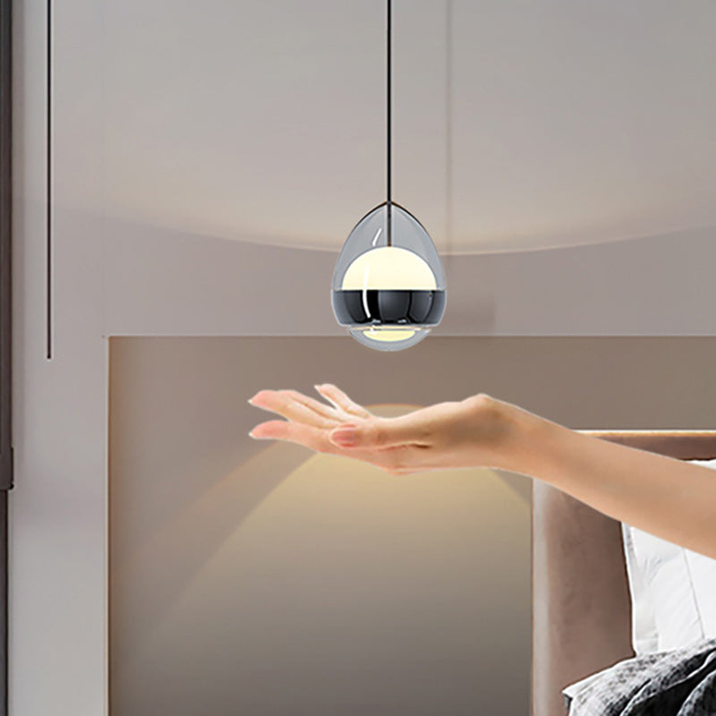 Moderne minimalistische hebbare Kugel Acryl Eisen LED Pendelleuchte für Wohnzimmer 