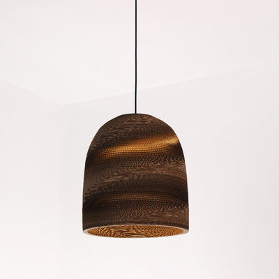 Traditional Japanese Square Umbrella Wide Bell Corrugated Paper 1-Light Pendant Light For Bedroom