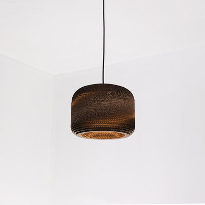 Traditional Japanese Square Umbrella Wide Bell Corrugated Paper 1-Light Pendant Light For Bedroom