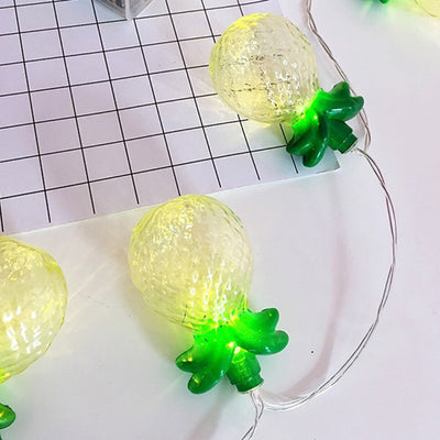 Modern Art Deco Small Pineapple PVC LED String Light For Living Room