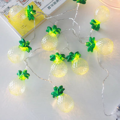 Modern Art Deco Small Pineapple PVC LED String Light For Living Room