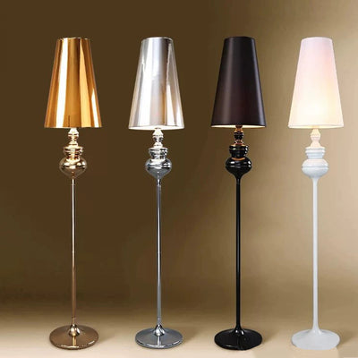 Zeitgenössische skandinavische runde Kürbis-Stoff-PVC-Eisen-1-Licht-Stehlampe für Schlafzimmer 