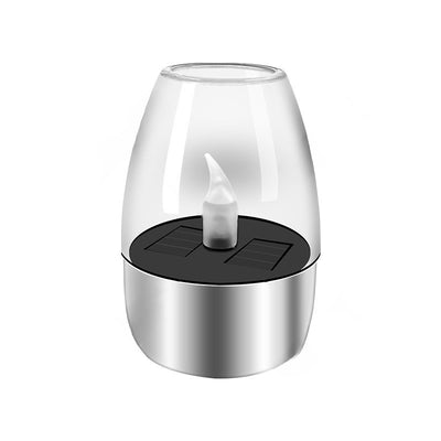 Modern Minimalist Candle Round PC Stainless Steel LED Outdoor Light For Garden