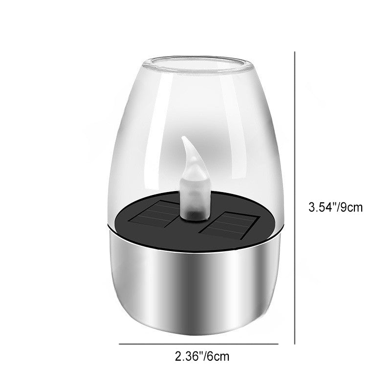 Modern Minimalist Candle Round PC Stainless Steel LED Outdoor Light For Garden