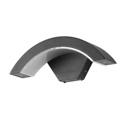 Moderne minimalistische gebogene gebogene Aluminium-LED-Wandleuchter-Lampe für Terrasse im Freien 