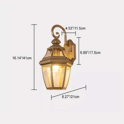 Contemporary Nordic Round Court Waterproof Glass Hardware 1-Light Wall Sconce Lamp For Outdoor Patio