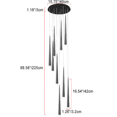 Moderne minimalistische runde Zweig Acryl Eisen LED Kronleuchter für Wohnzimmer 