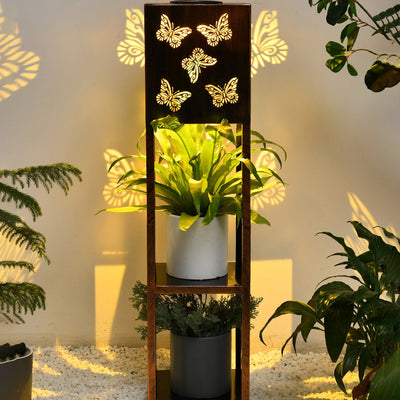 Modern Minimalist Rectangle Butterfly Hummingbird Dragonfly Iron LED Outdoor Light For Garden