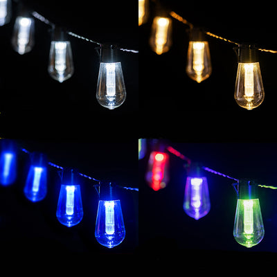 Modern Minimalist Round Long Line Glass Iron LED String Light For Garden