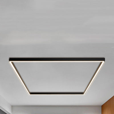 Modern Minimalist Long Acrylic Aluminum LED Flush Mount Ceiling Light For Living Room