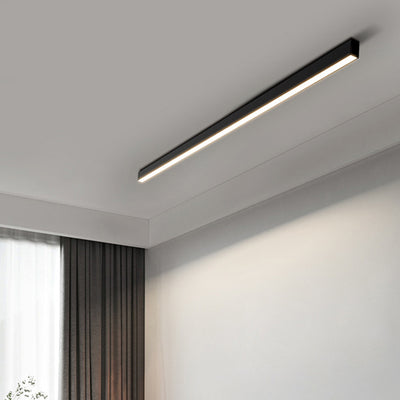 Modern Minimalist Long Acrylic Aluminum LED Flush Mount Ceiling Light For Living Room