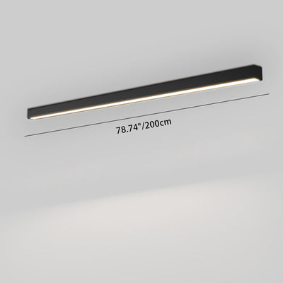 Modern Minimalist Long Acrylic Aluminum LED Flush Mount Ceiling Light For Living Room