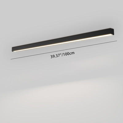 Modern Minimalist Long Acrylic Aluminum LED Flush Mount Ceiling Light For Living Room