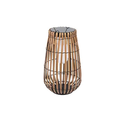 Traditional Chinese Tote Lantern Waterproof Rattan Iron LED Outdoor Light For Garden