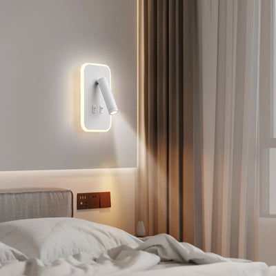 Moderne Einfachheit Runde Rechteck Quadrat Acryl Eisen LED Wand Leuchte Lampe Für Schlafzimmer 