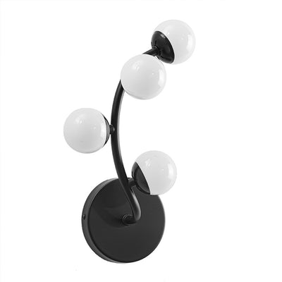 Moderne minimalistische Milch weiß kleine runde Ball Zweig PC LED Wandleuchte Lampe für Wohnzimmer 