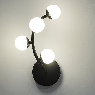 Moderne minimalistische Milch weiß kleine runde Ball Zweig PC LED Wandleuchte Lampe für Wohnzimmer 