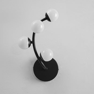 Moderne minimalistische Milch weiß kleine runde Ball Zweig PC LED Wandleuchte Lampe für Wohnzimmer 