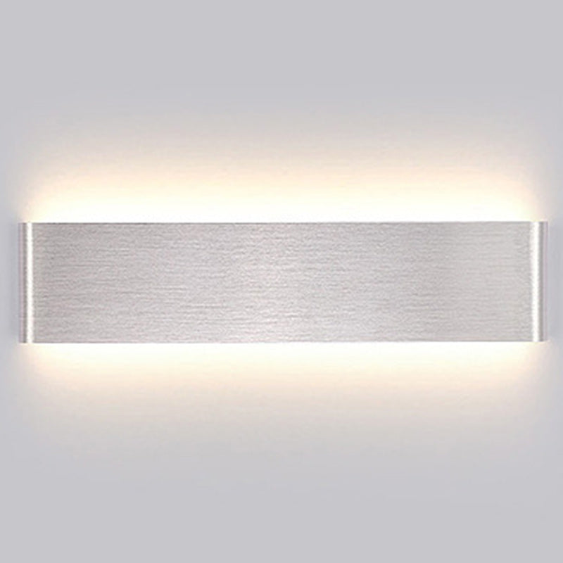 Moderne minimalistische Rechteck Acryl Aluminium LED Wandleuchte Lampe für Wohnzimmer 