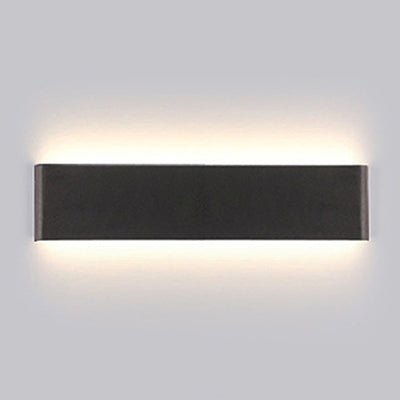 Moderne minimalistische Rechteck Acryl Aluminium LED Wandleuchte Lampe für Wohnzimmer 