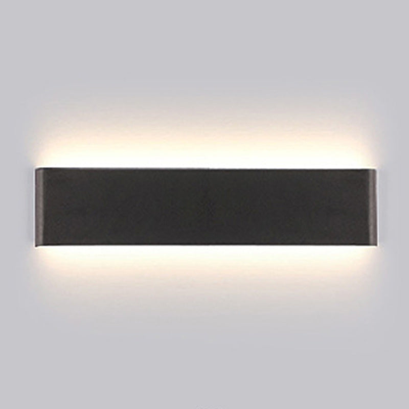 Moderne minimalistische Rechteck Acryl Aluminium LED Wandleuchte Lampe für Wohnzimmer 