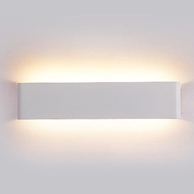 Moderne minimalistische Rechteck Acryl Aluminium LED Wandleuchte Lampe für Wohnzimmer 