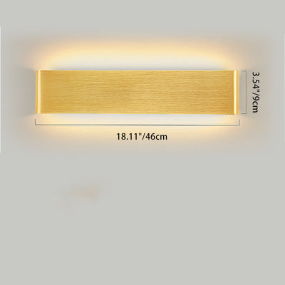 Moderne minimalistische Rechteck Acryl Aluminium LED Wandleuchte Lampe für Wohnzimmer 