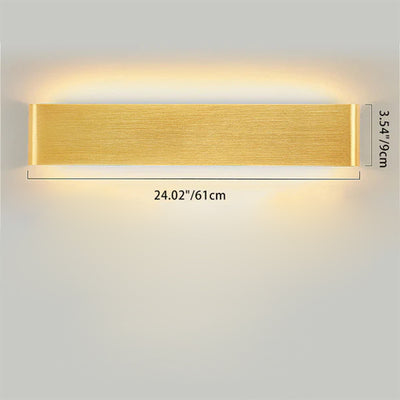 Moderne minimalistische Rechteck Acryl Aluminium LED Wandleuchte Lampe für Wohnzimmer 