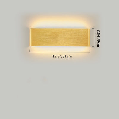 Moderne minimalistische Rechteck Acryl Aluminium LED Wandleuchte Lampe für Wohnzimmer 