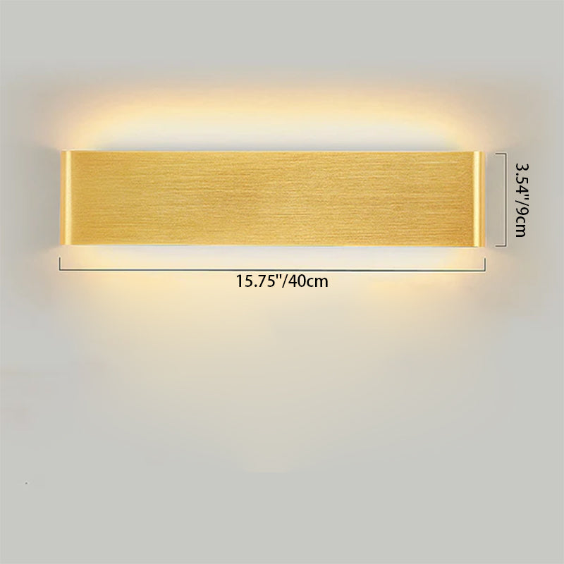 Moderne minimalistische Rechteck Acryl Aluminium LED Wandleuchte Lampe für Wohnzimmer 