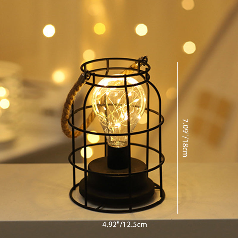 Modern Minimalist Vertical Strip Square Round Iron LED Table Lamp For Living Room