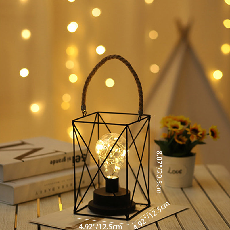 Modern Minimalist Vertical Strip Square Round Iron LED Table Lamp For Living Room