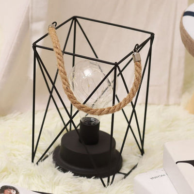 Modern Minimalist Vertical Strip Square Round Iron LED Table Lamp For Living Room