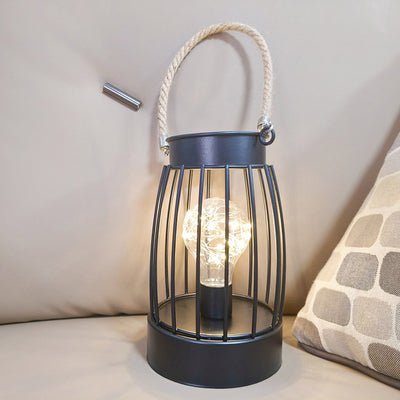 Modern Minimalist Vertical Strip Square Round Iron LED Table Lamp For Living Room