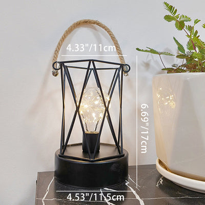 Modern Minimalist Vertical Strip Square Round Iron LED Table Lamp For Living Room