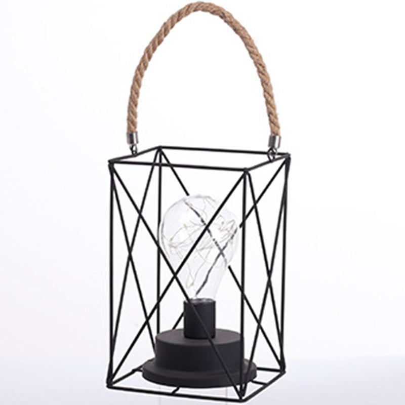 Modern Minimalist Vertical Strip Square Round Iron LED Table Lamp For Living Room