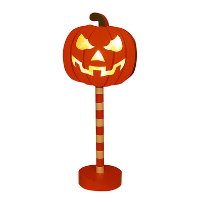 Modern Art Deco Pumpkin Wood LED Table Lamp For Living Room