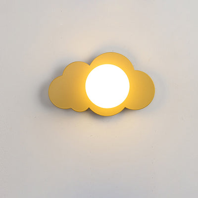 Moderne Art Deco Wolke Form Glas Eisen 1-Licht Wand Leuchte Lampe Für Wohnzimmer 