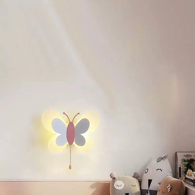 Moderne Art Deco Schmetterling Form Acryl Eisen LED Wand Leuchte Lampe Für Schlafzimmer 