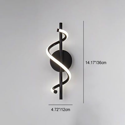 Moderne minimalistische runde Linie Biege Acryl Eisen LED Wandleuchte Lampe für Schlafzimmer 